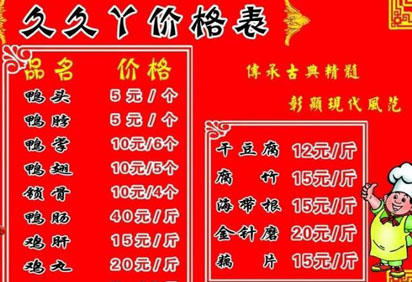 学久久鸭脖多少钱久久鸭脖利润多少